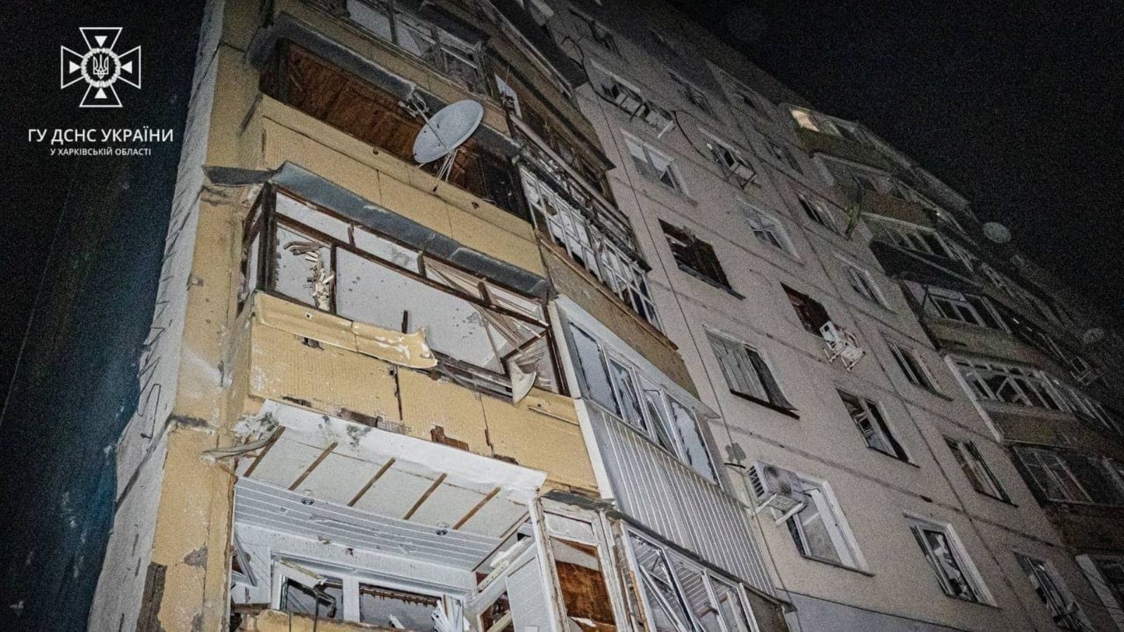 Ataques de drones em Kharkiv, na Ucrânia