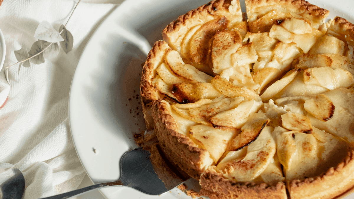 Torta de maçã quentinha