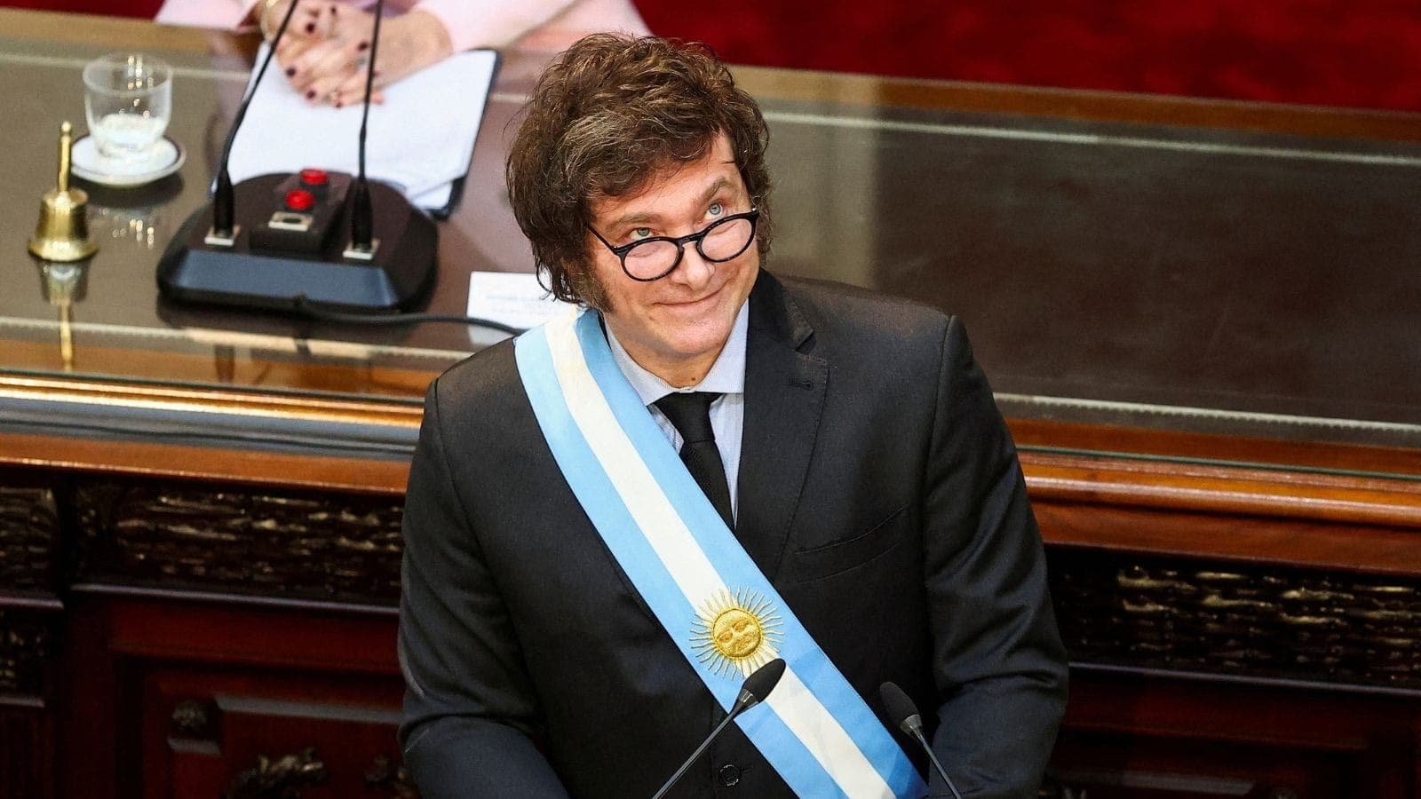 Presidente Javier Milei, que comanda a Argentina