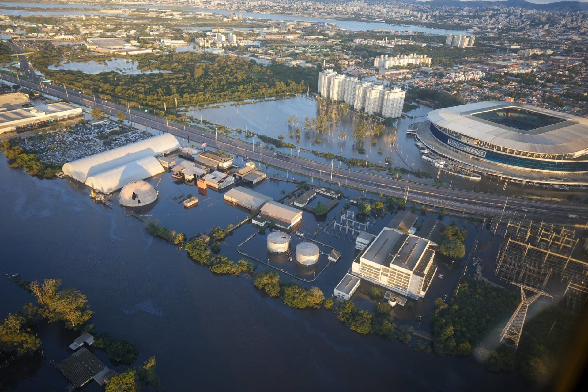 Enchente em Porto Alegre, no Rio Grande do Sul, em maio de 2024
