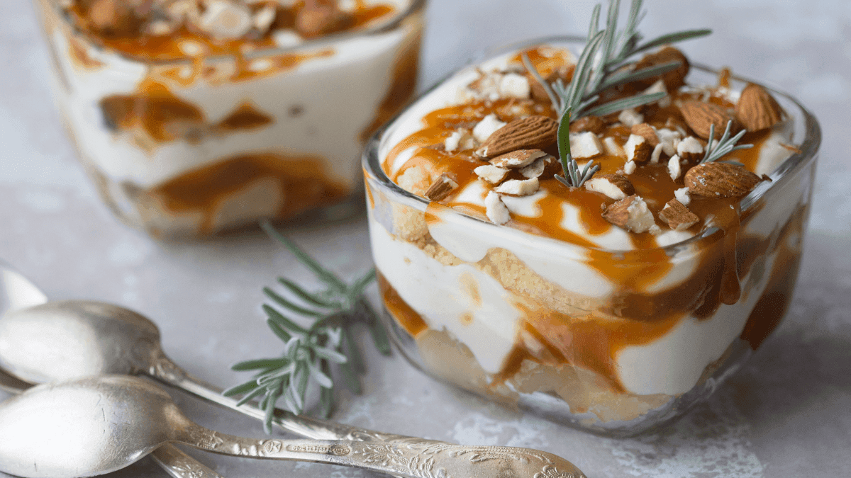 Pavê de doce de leite com paçoca