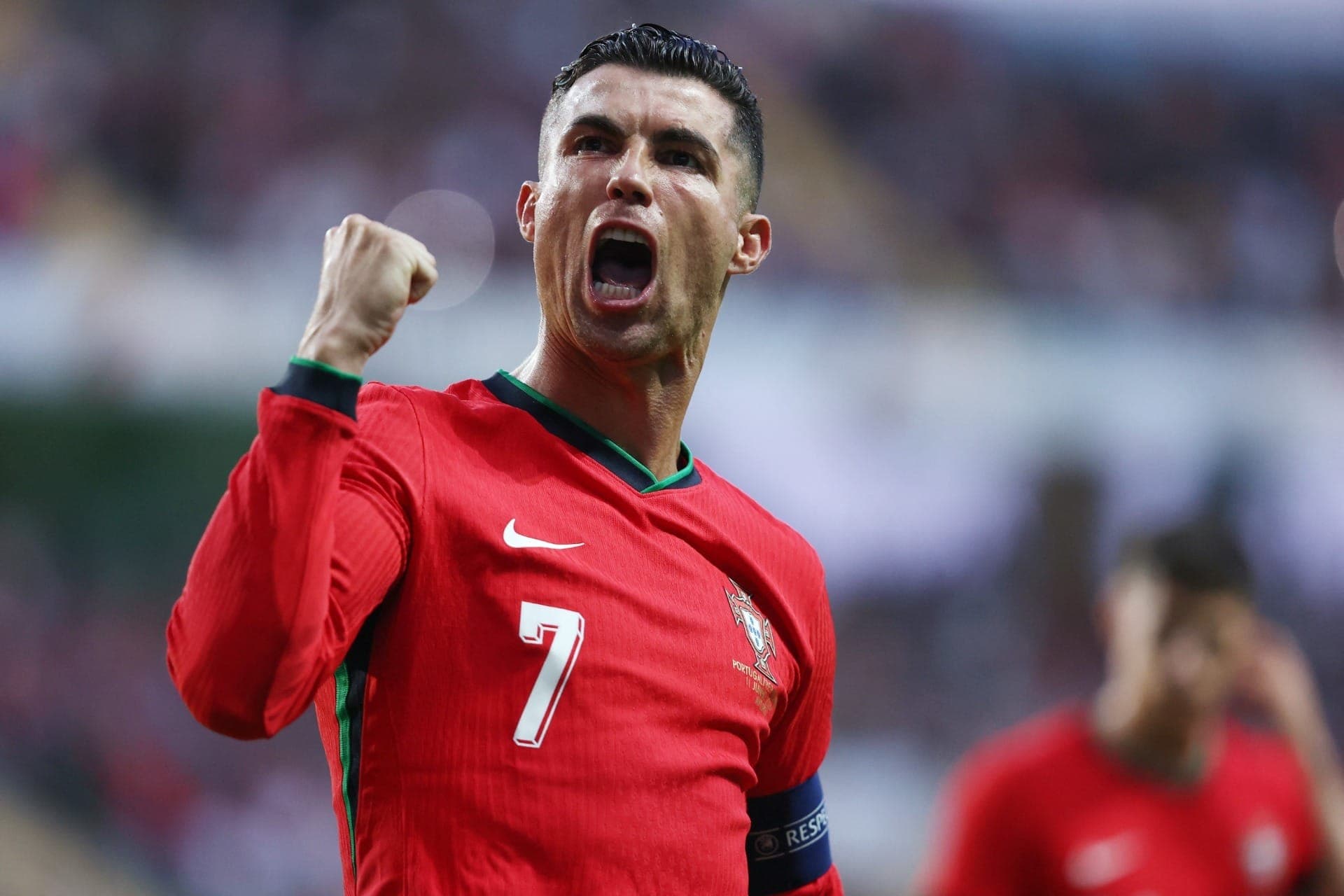 Cristiano Ronaldo comemora gol por Portugal