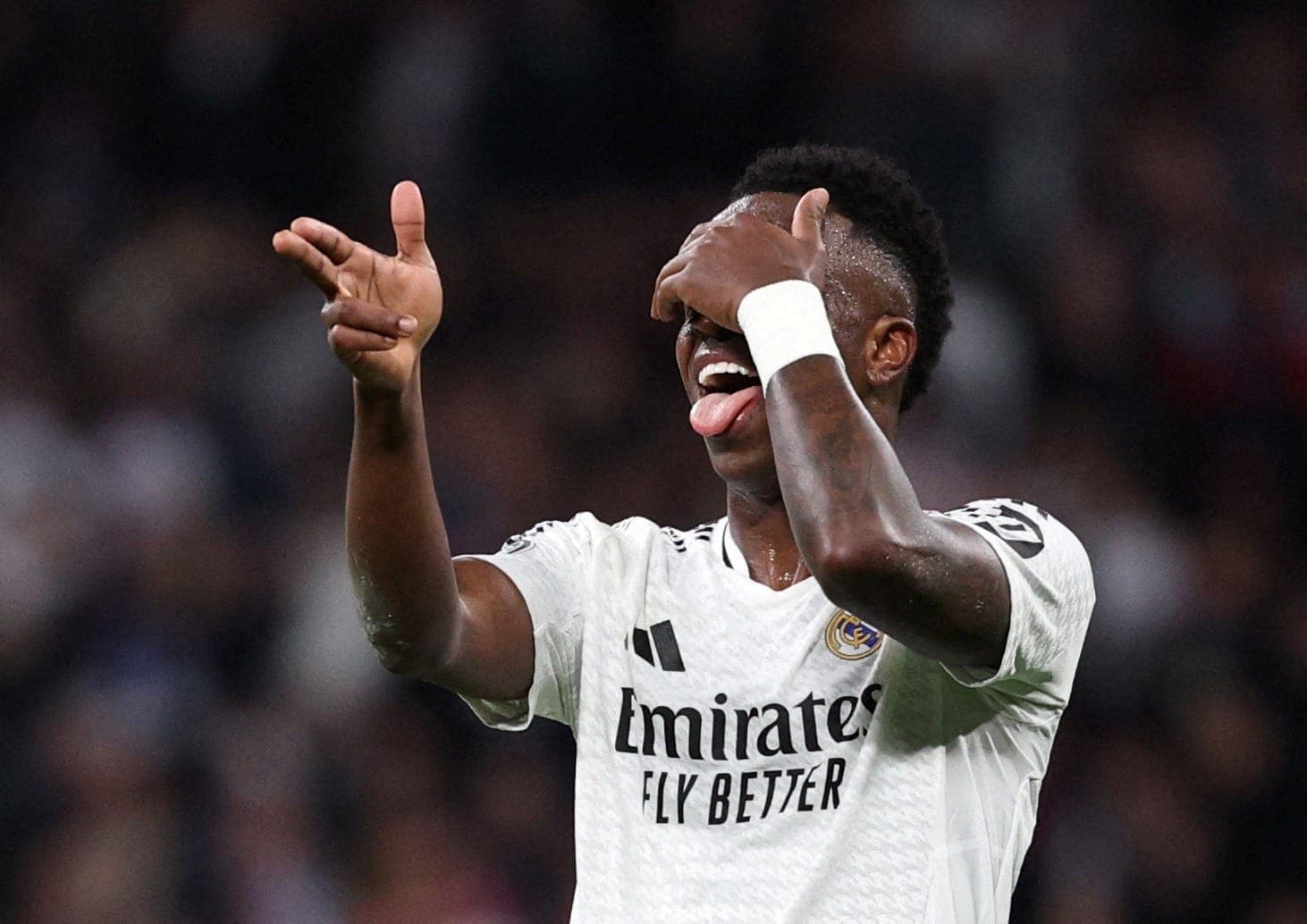 Vini Jr. comemora gol do Real Madrid
