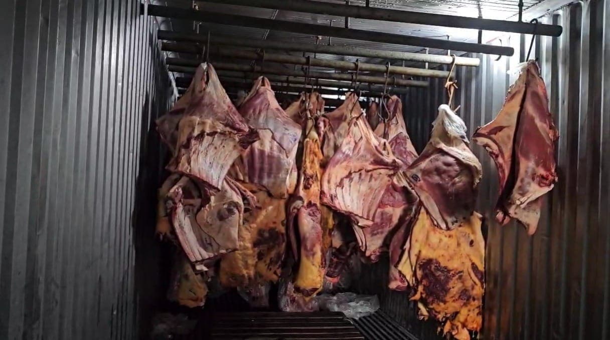 Carnes que ficaram submersas na enchente do Rio Grande do Sul
