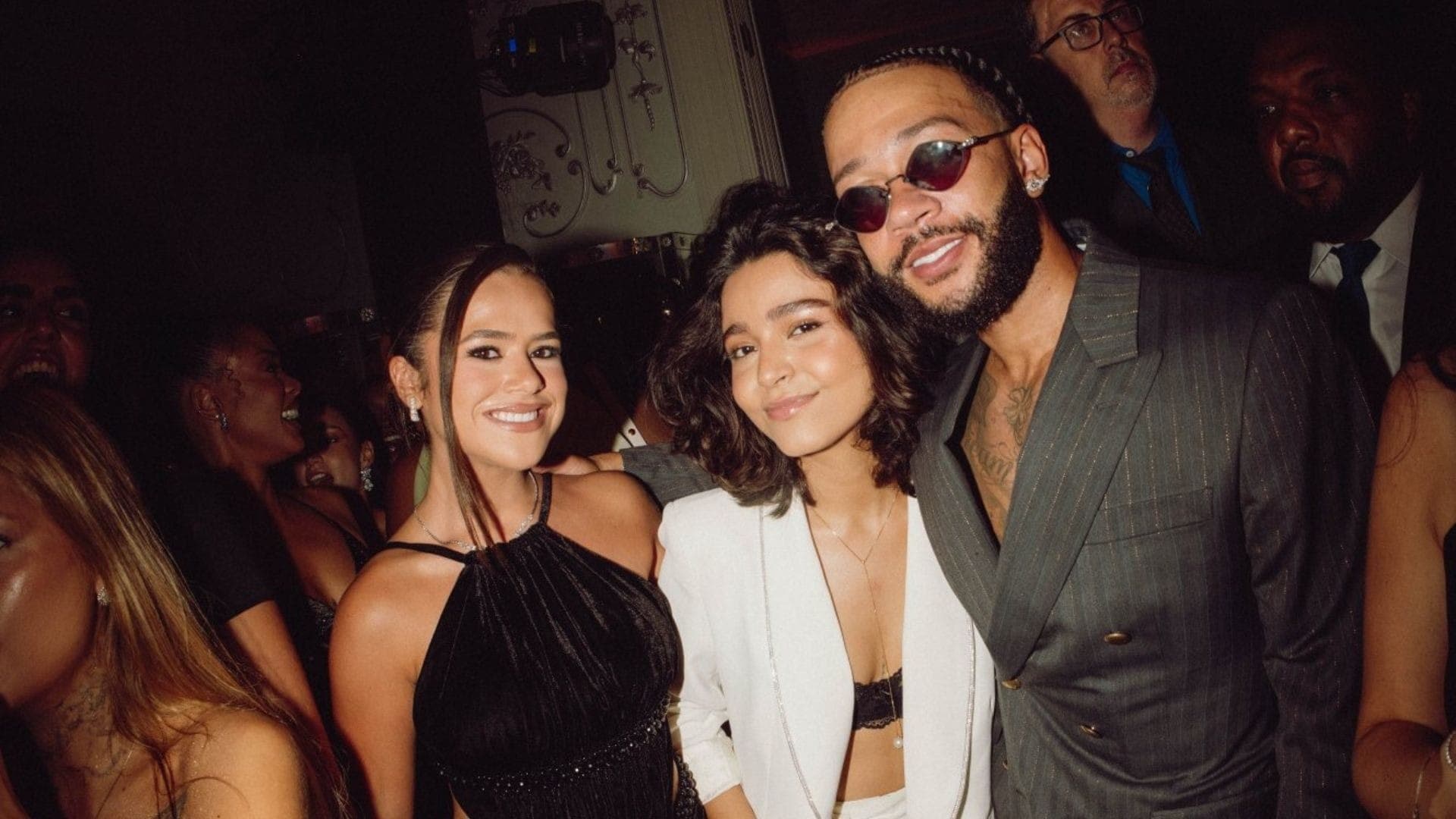 Maísa esteve na festa de Memphis Depay