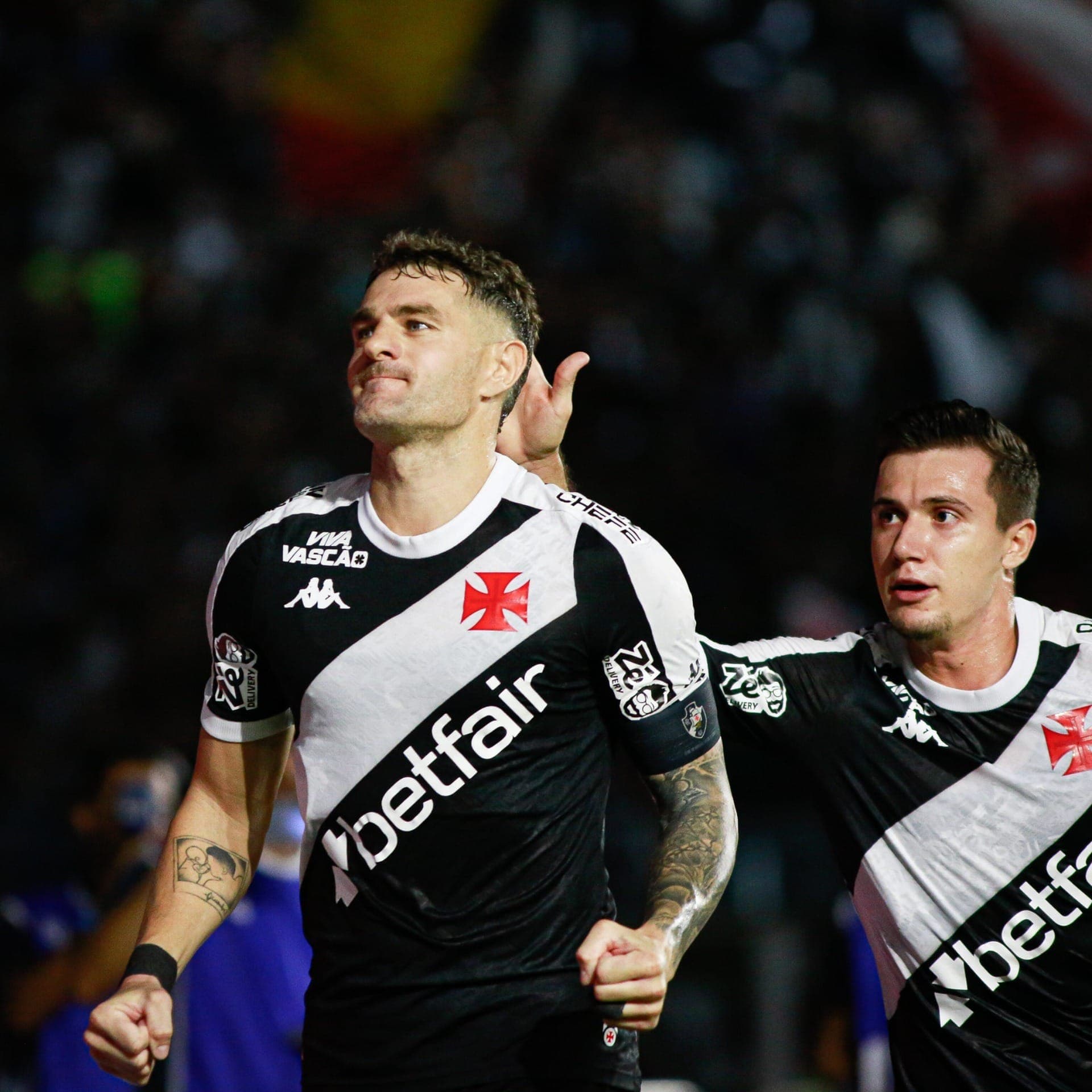 Vasco durante partida contra o Botafogo