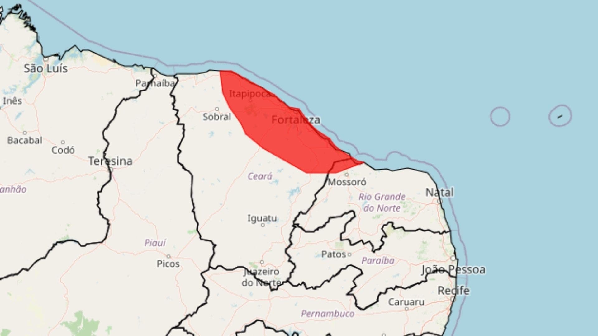 Fortaleza pode sofrer com chuvas intensas
