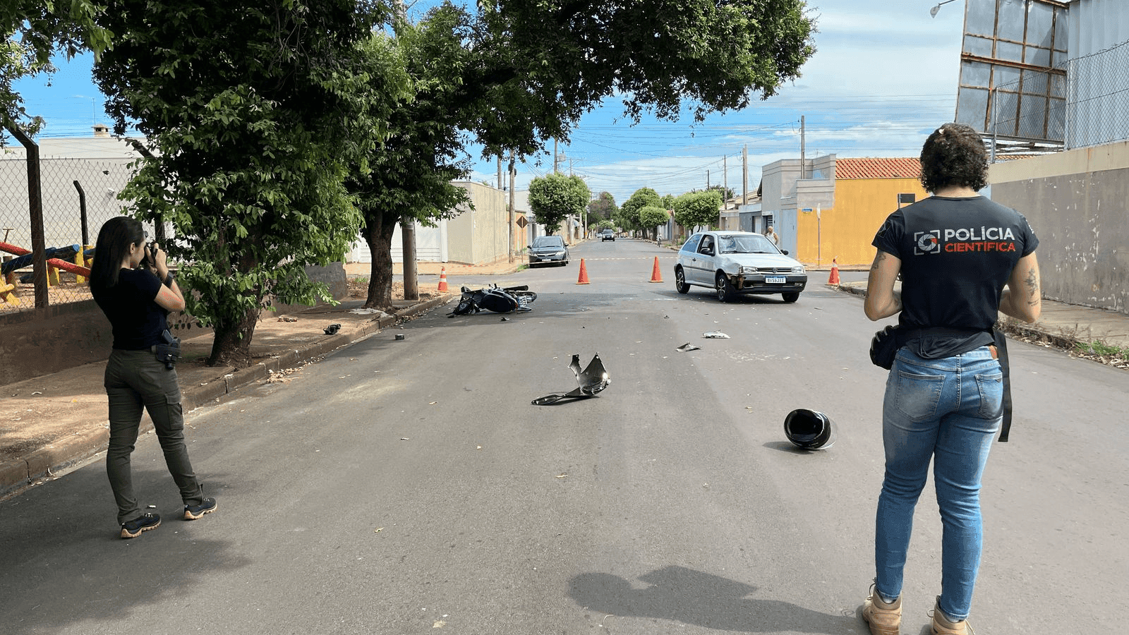 A vítima chegou a ser socorrida após o acidente