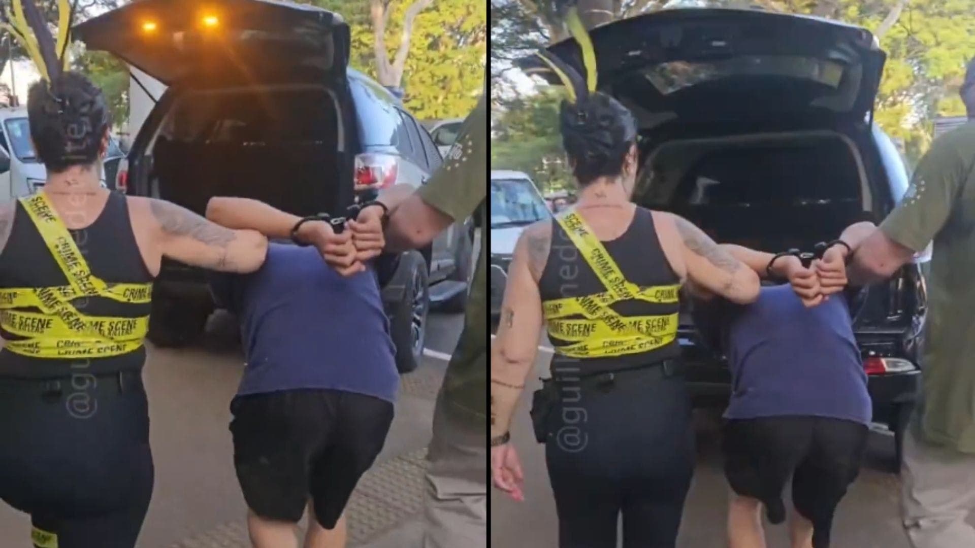 Policial fantasiada faz prisão em SP