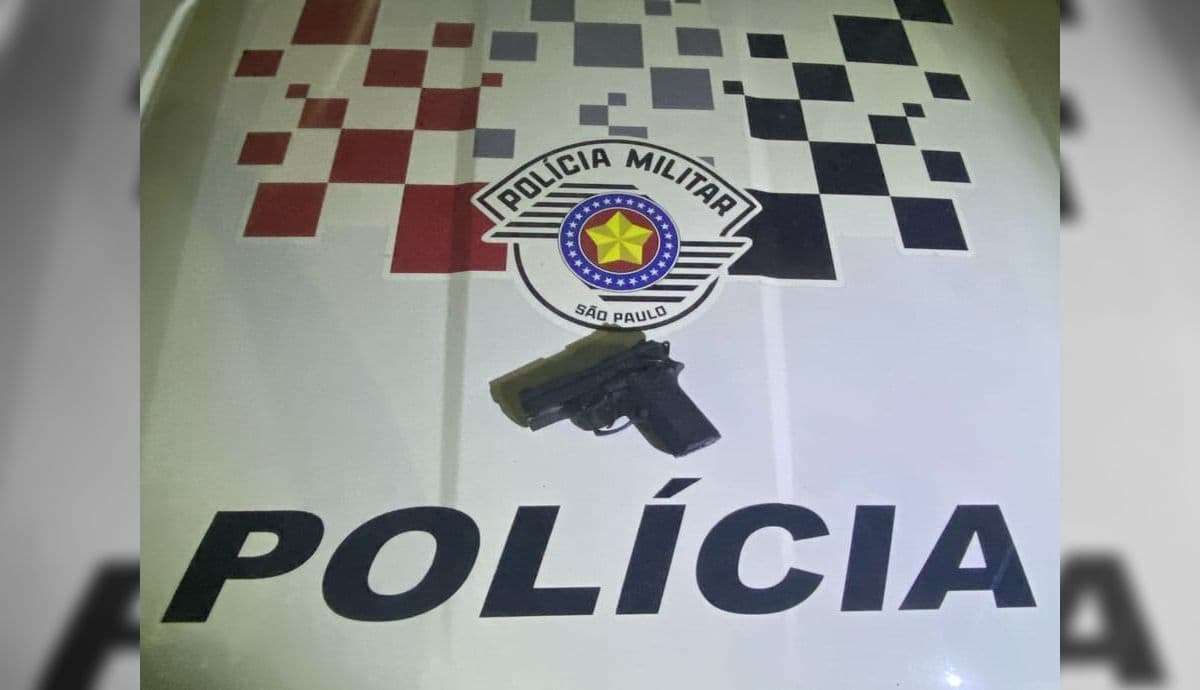 Arma apreendida pela polícia