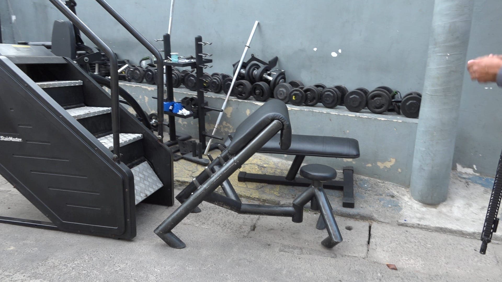 Equipamentos de academia apreendidos