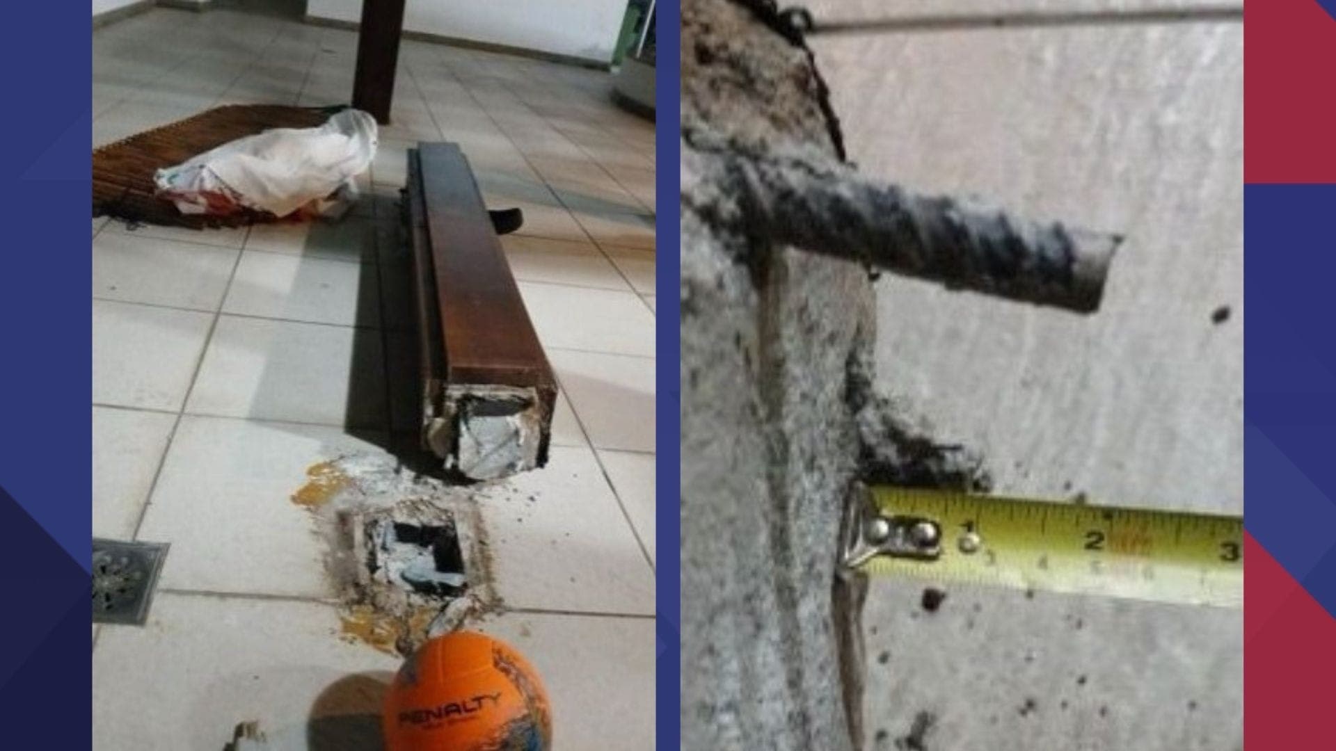 Laudo aponta erro na fixação de pilastra