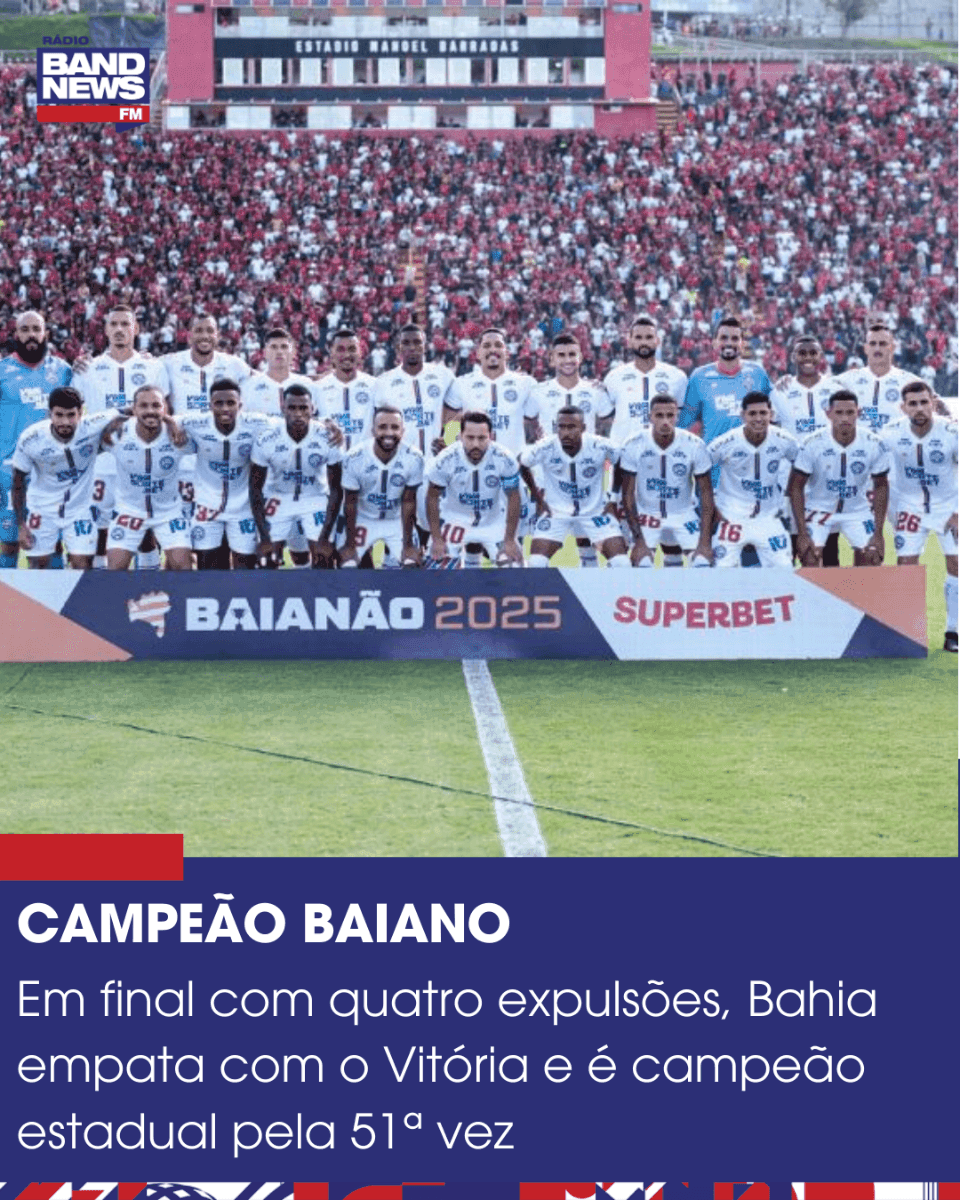 Bahia é campeão Baiano pela 51ª vez 