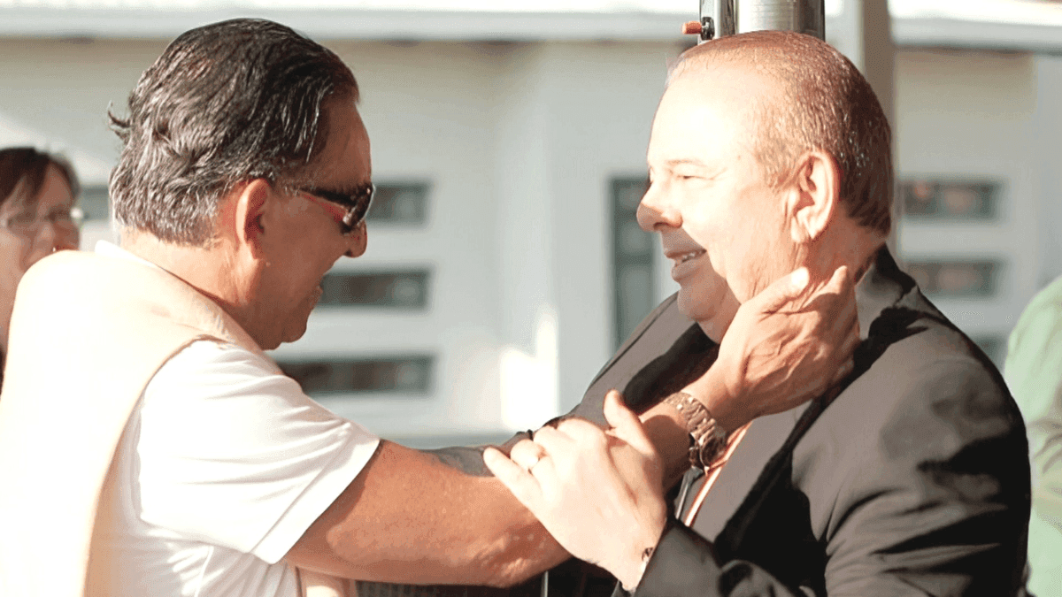 Galvão Bueno celebrou amizade em foto com Luciano do Valle