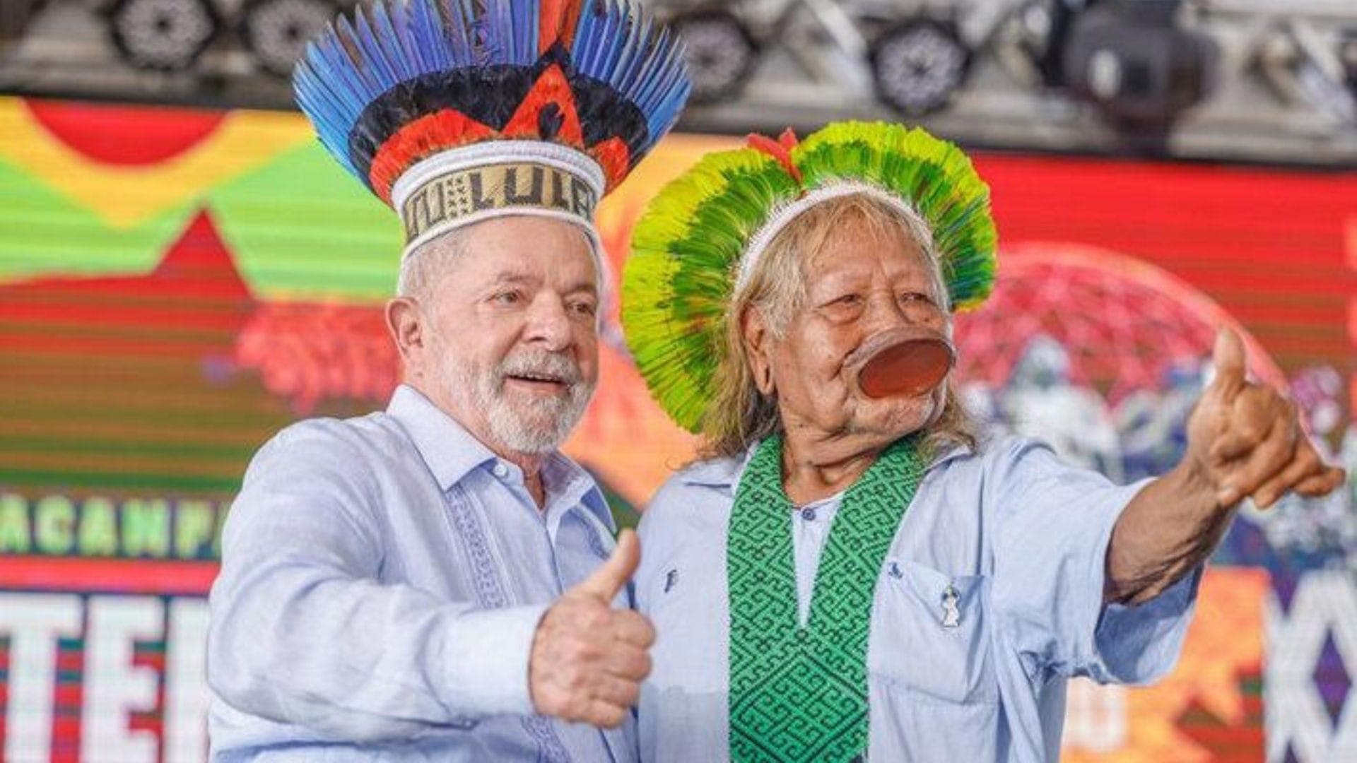 Lula e Cacique Raoni