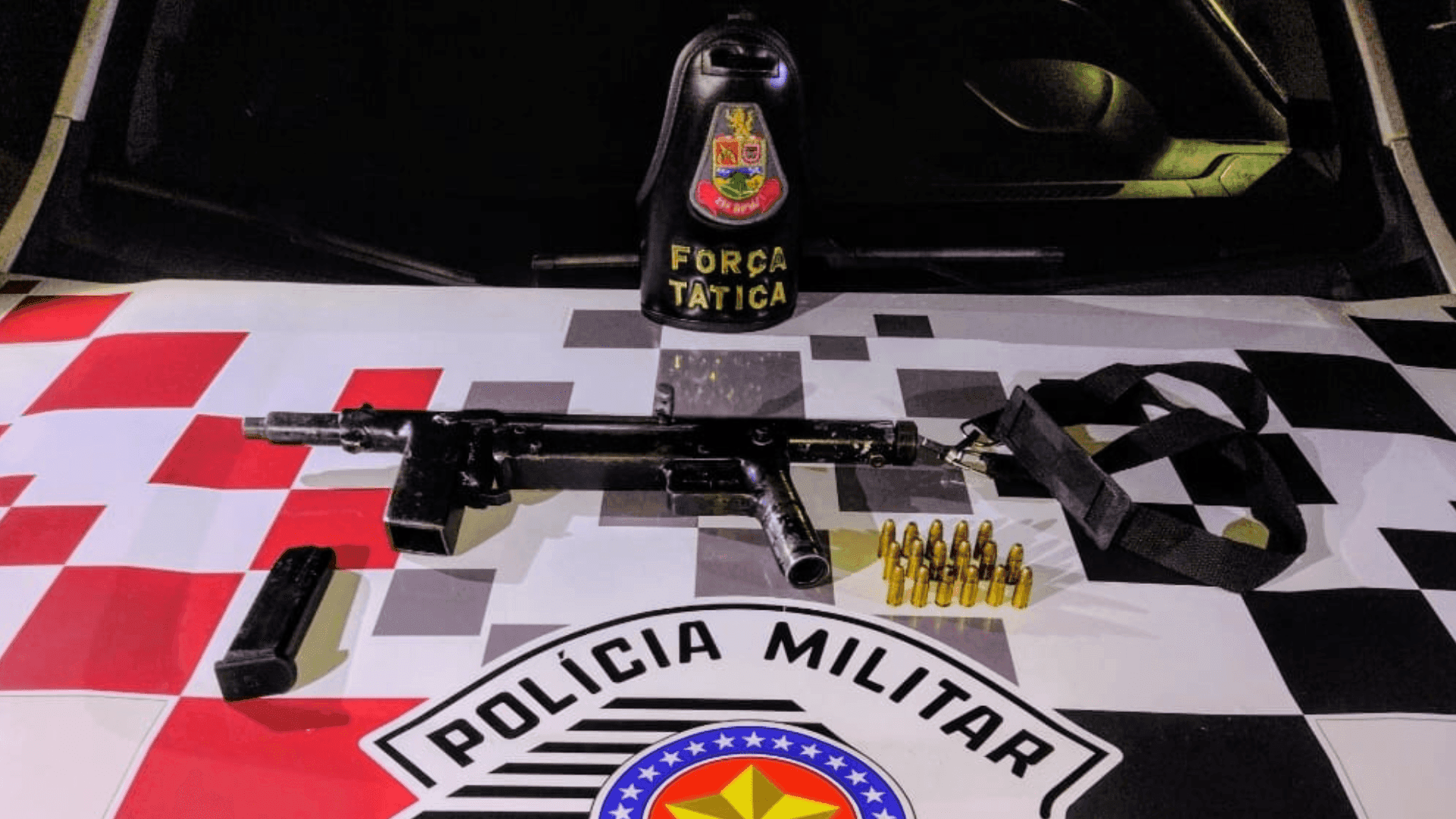 Homem é preso com submetralhadora calibre 9mm em Potim