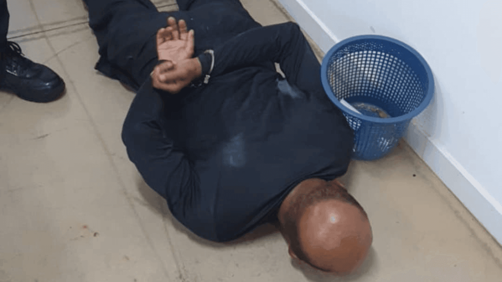 O suspeito foi preso e levado para delegacia