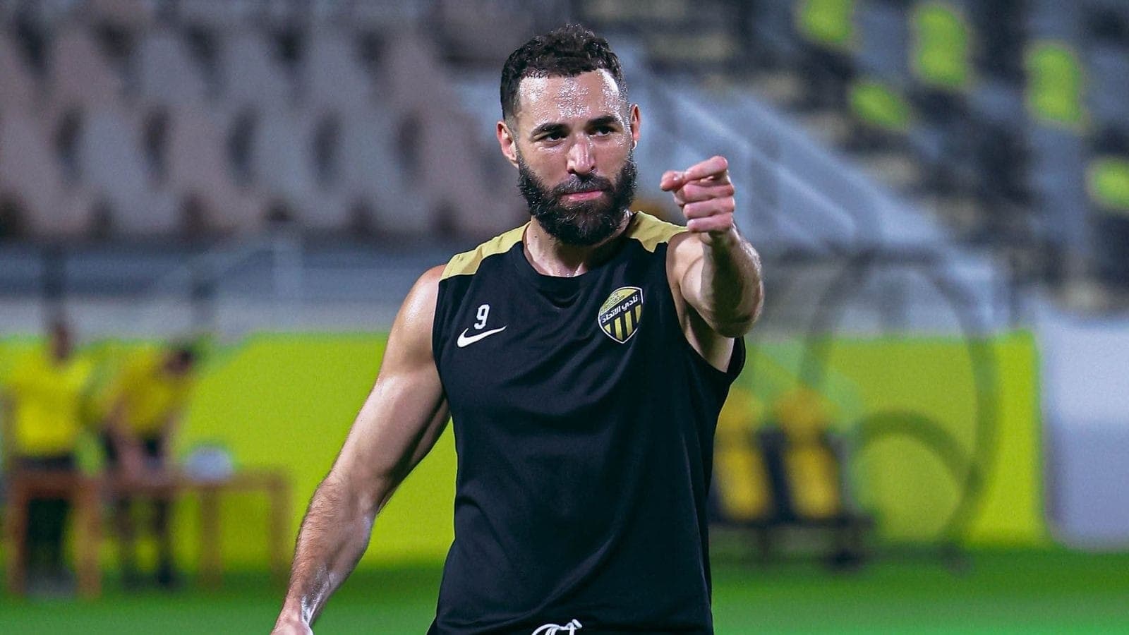 Karim Benzema em treino do Al Ittihad