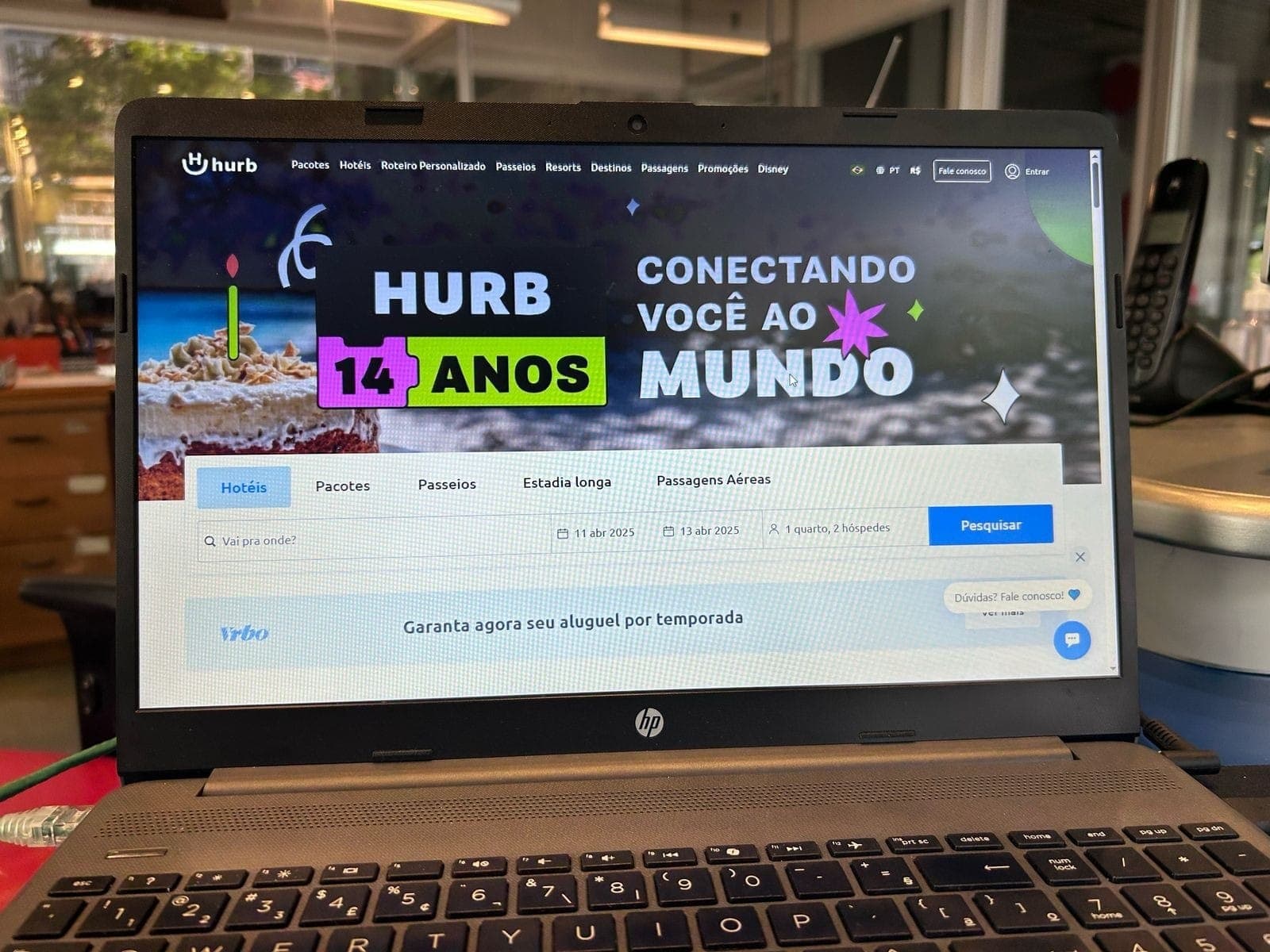 Site da Hurb ainda ativo nesta quarta-feira (9)