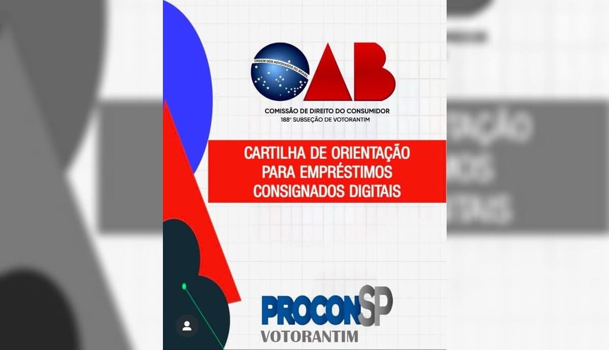 Cartilha com orientações
