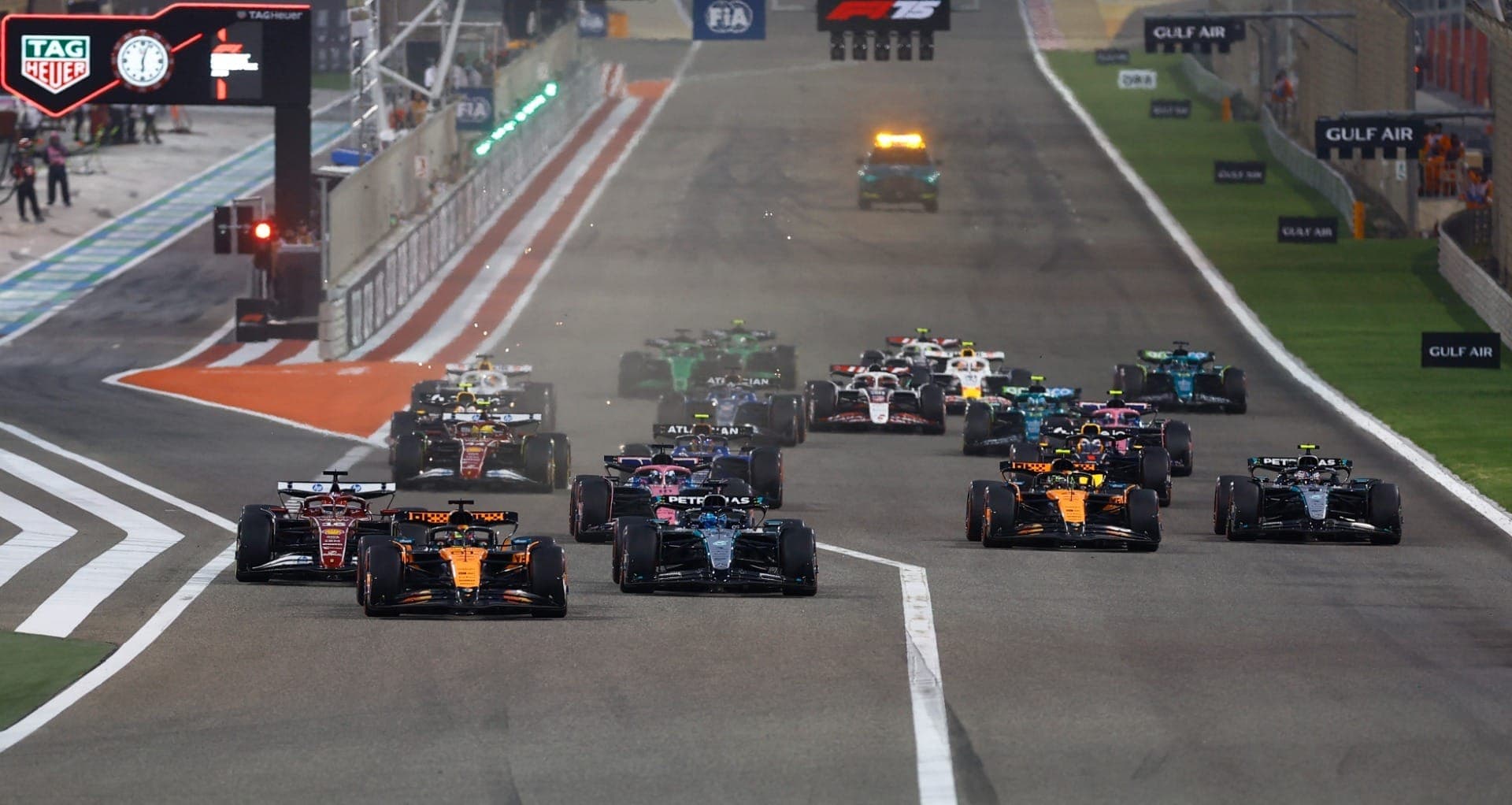 Largada do GP do Bahrein de Fórmula 1 2025