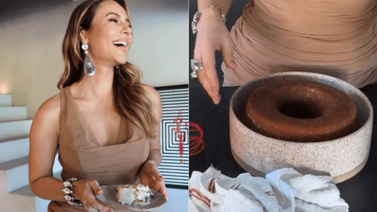Paolla Oliveira faz bolo de aniversário
