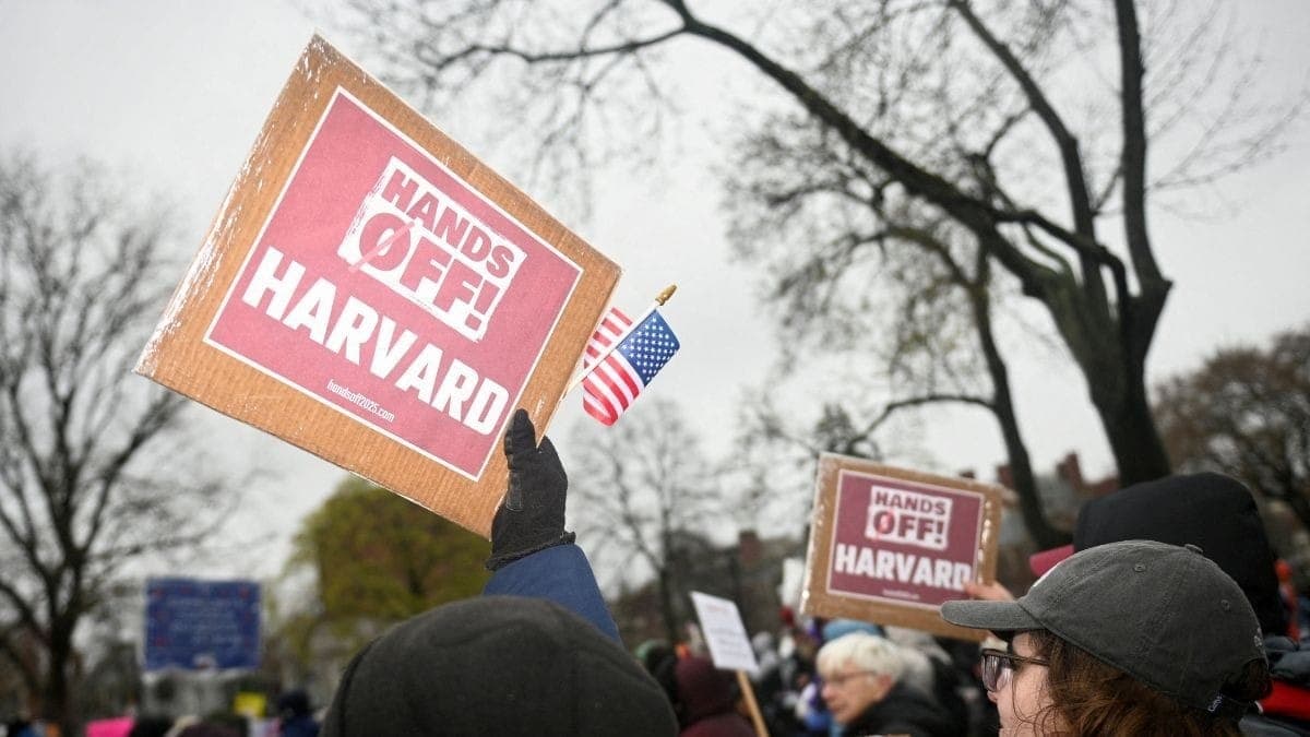 Protesto em Harvard, nos EUA