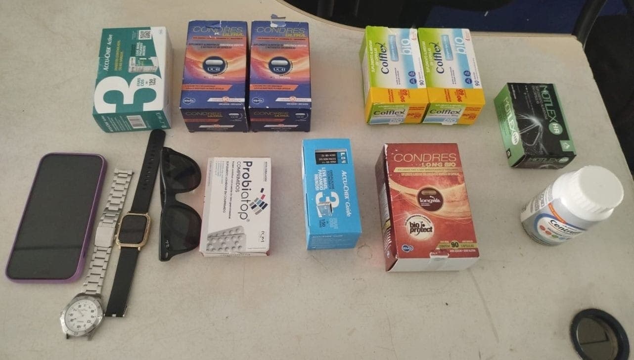 Os produtos furtados foram recuperados