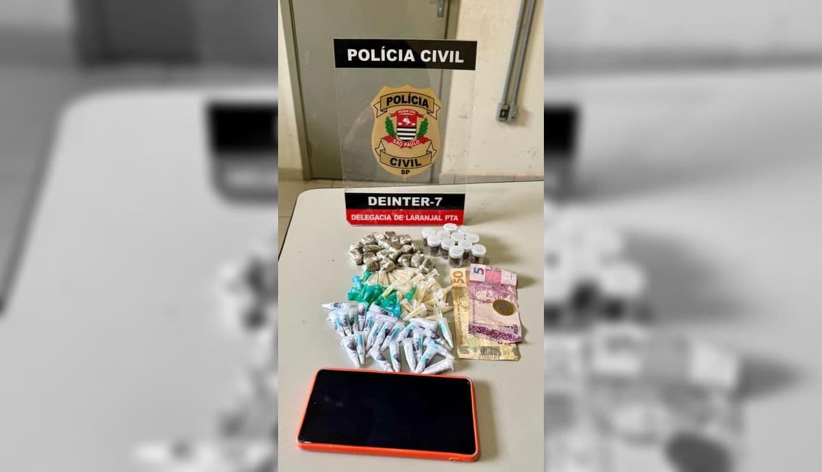 Dinheiro e drogas apreendidos