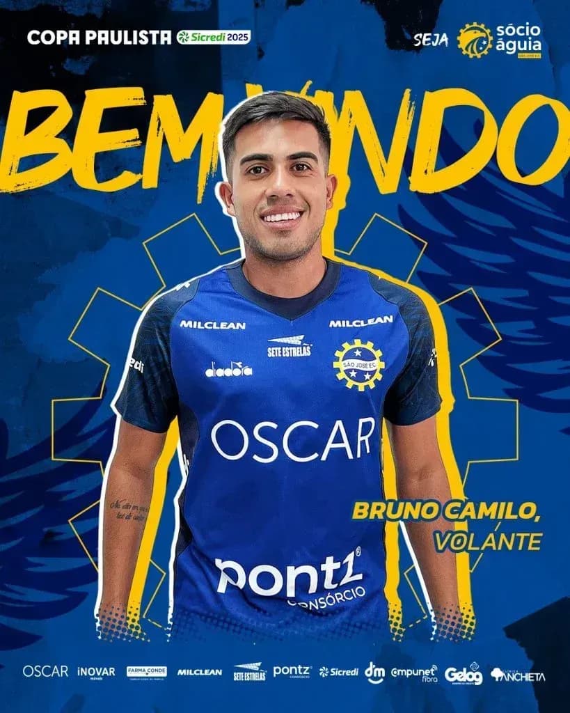São José confirma contratação do volante Bruno Camilo para a Copa Paulista