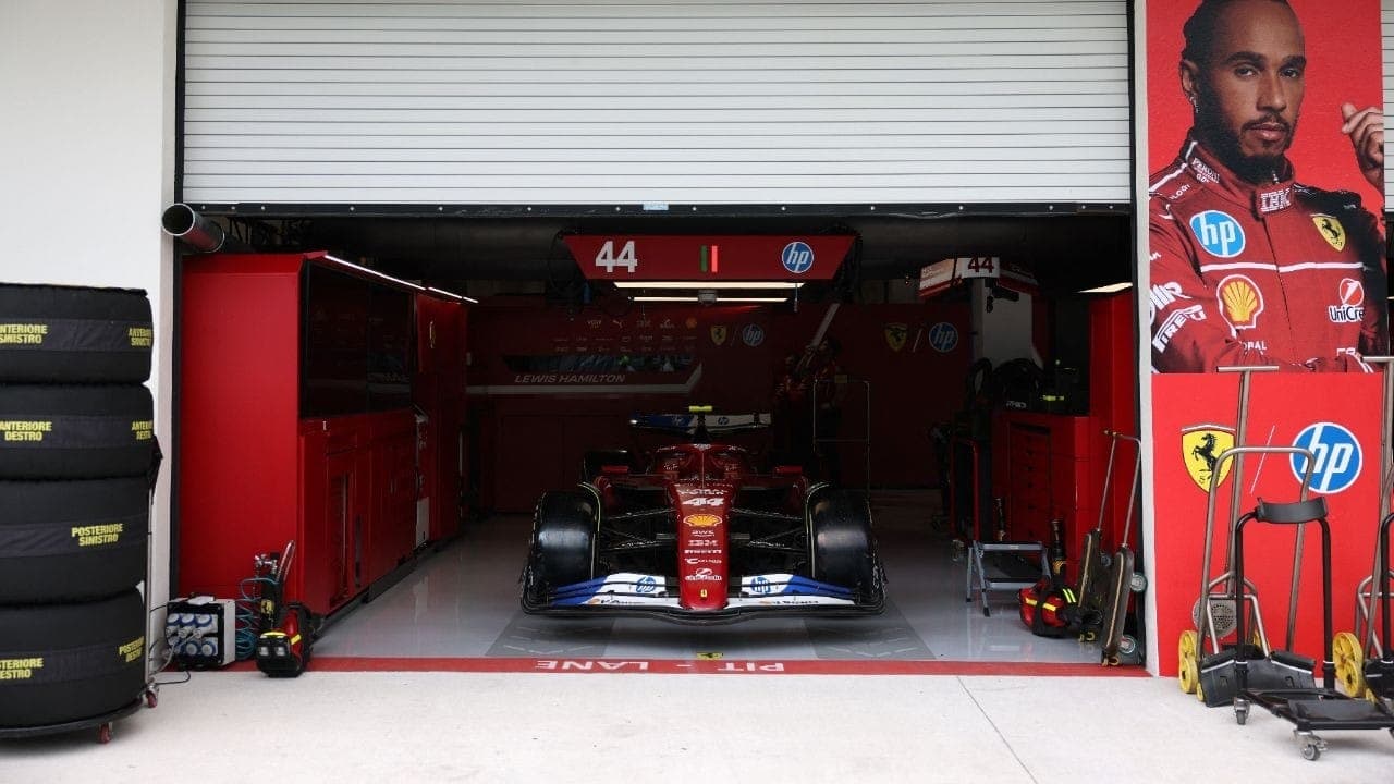 Box de Hamilton para o GP de Miami