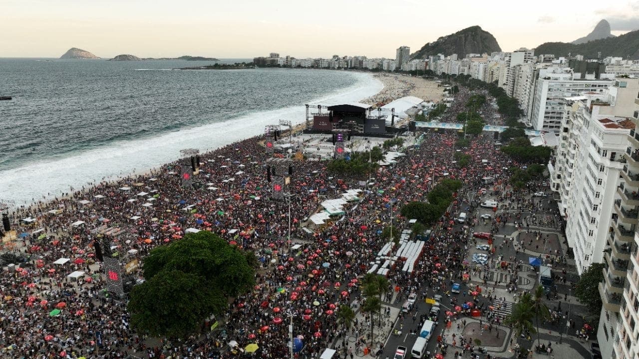 Copacabana antes de show de Lady Gaga