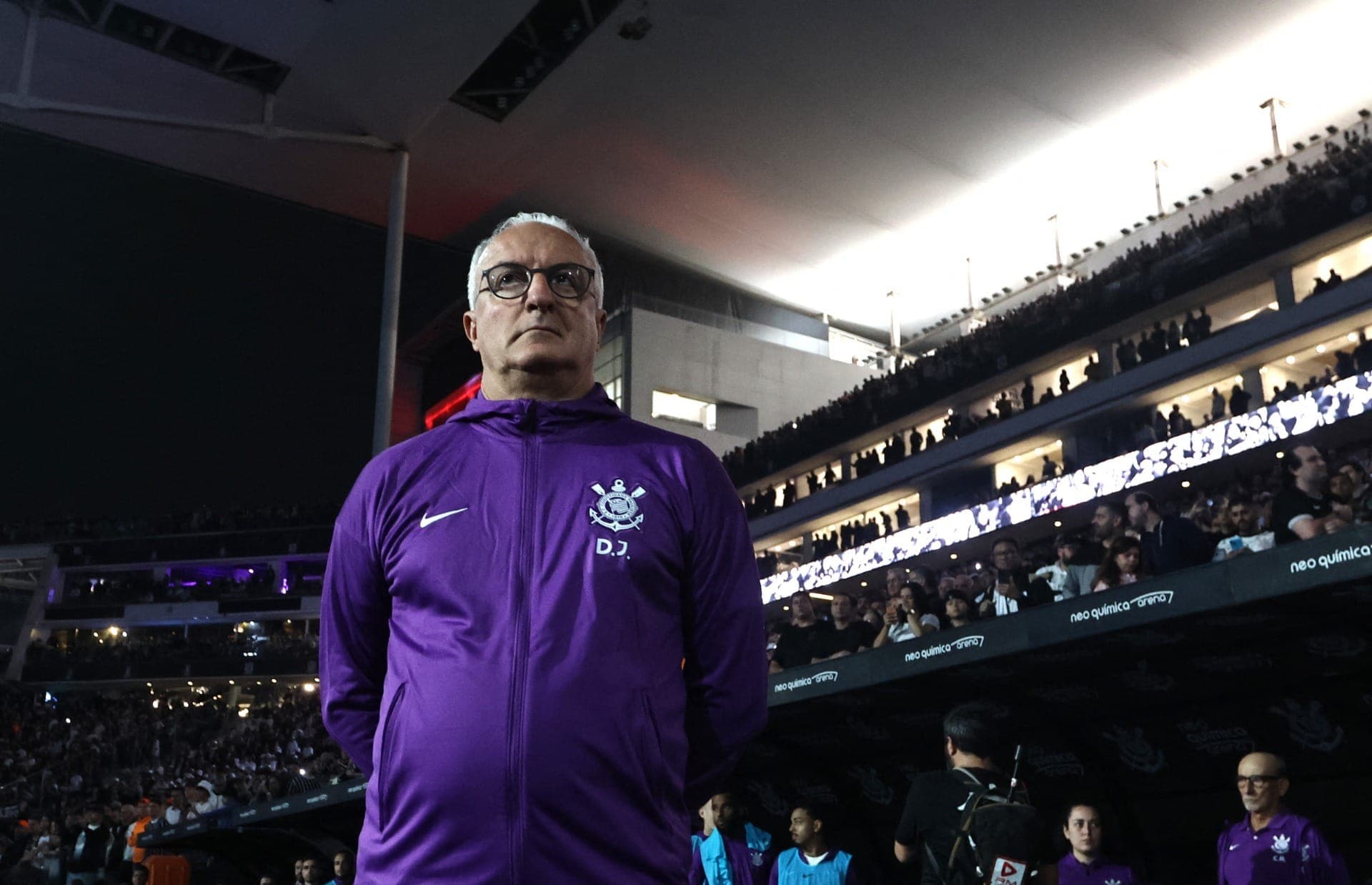 Dorival Jr. na Arena Corinthians