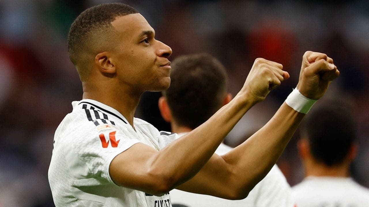 Mbappé comemora gol do Real
