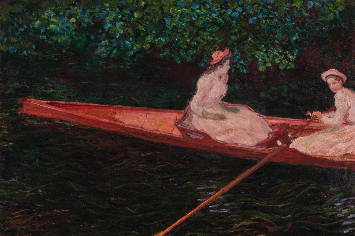 Quadro 'A canoa sobre o Epte', de Claude Monet 