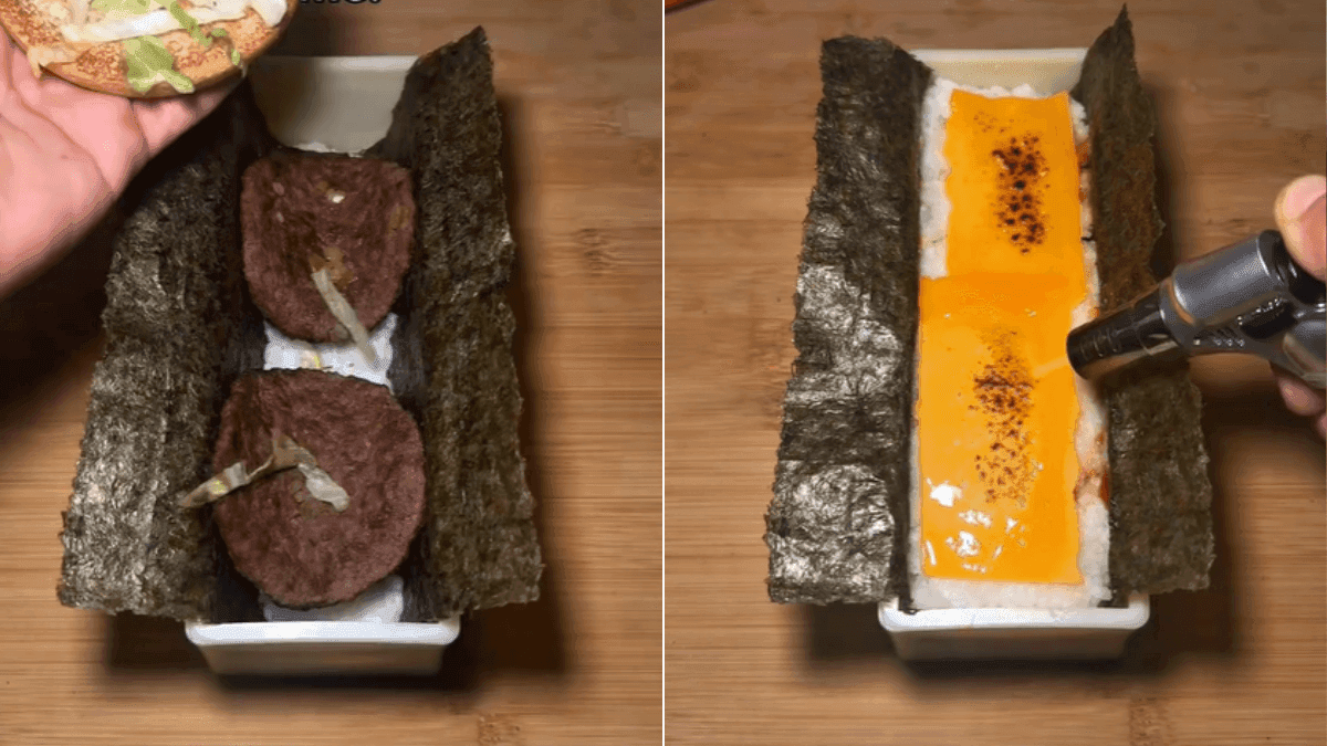 Sushi de hambúrguer viraliza