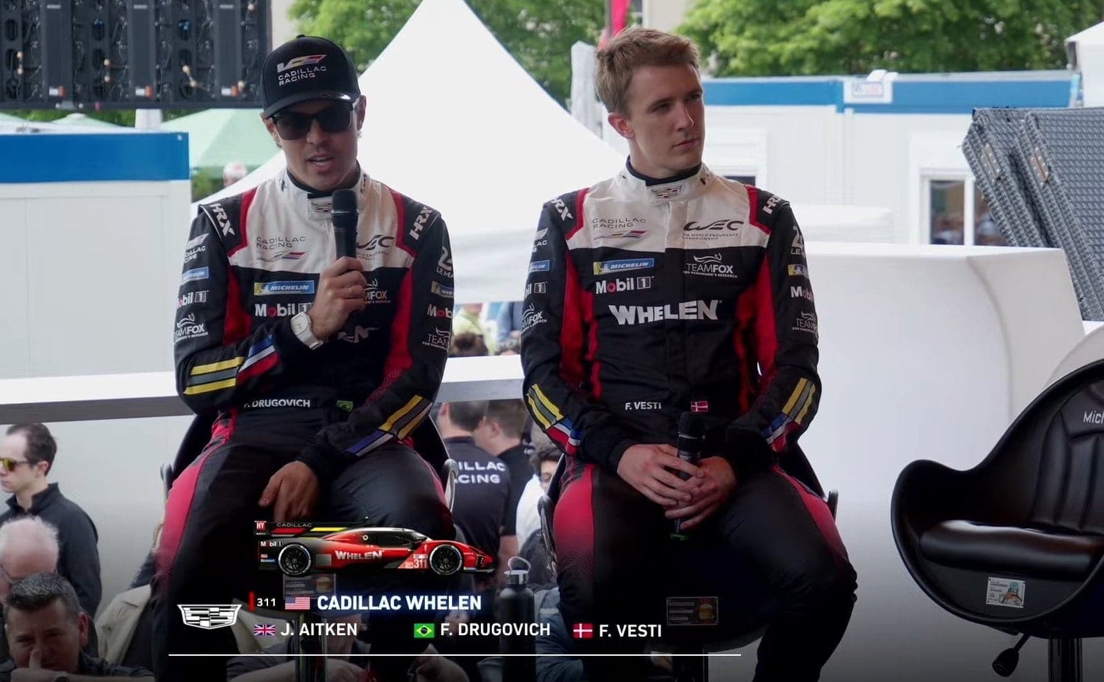 Felipe Drugovich durante entrevista em Le Mans