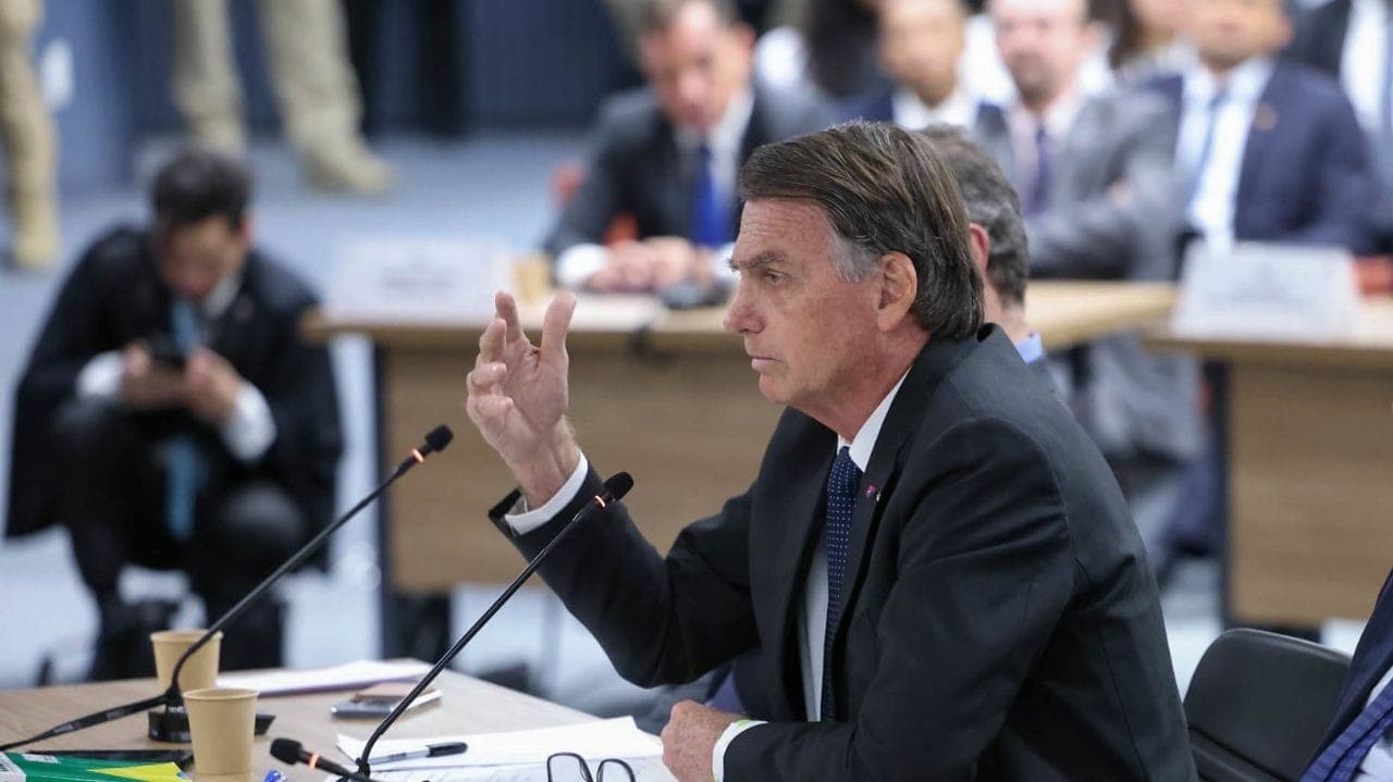 Bolsonaro durante depoimento no STF