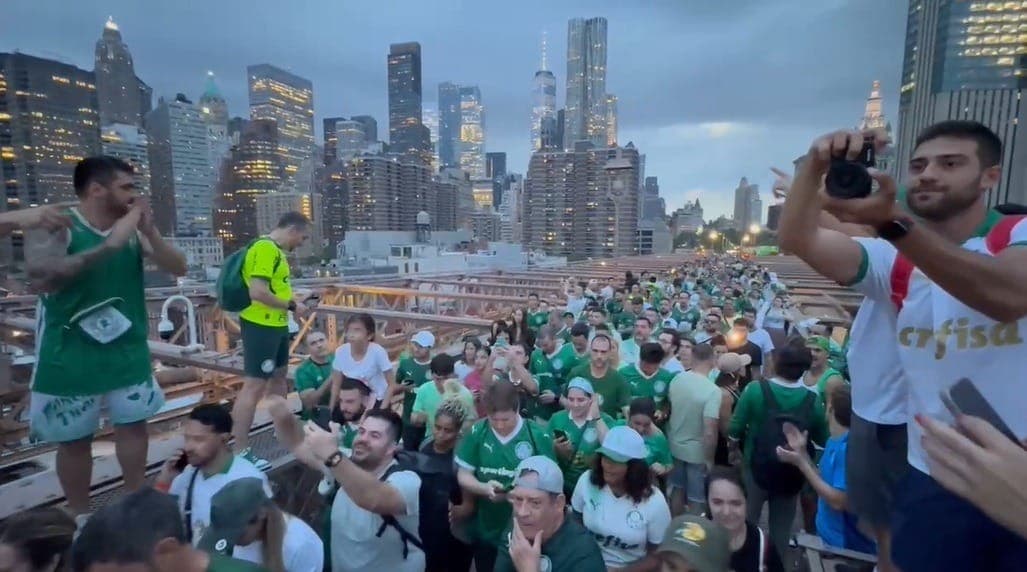 Palmeiras na Ponte do Brooklyn
