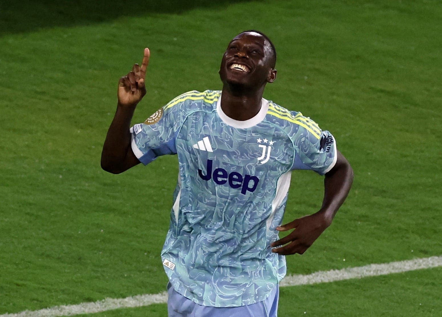 Muani comemora gol da Juventus na Copa