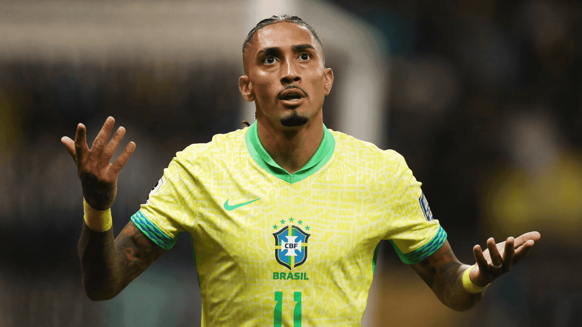 Raphinha jogando pela Seleção Brasileira