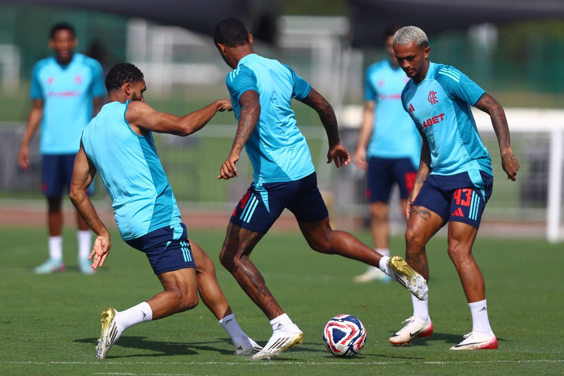 Treino do Flamengo antes de pegar o Bayern
