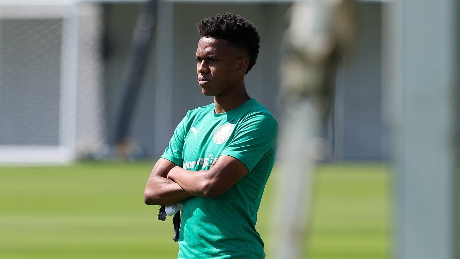 Estêvão em treino do Palmeiras
