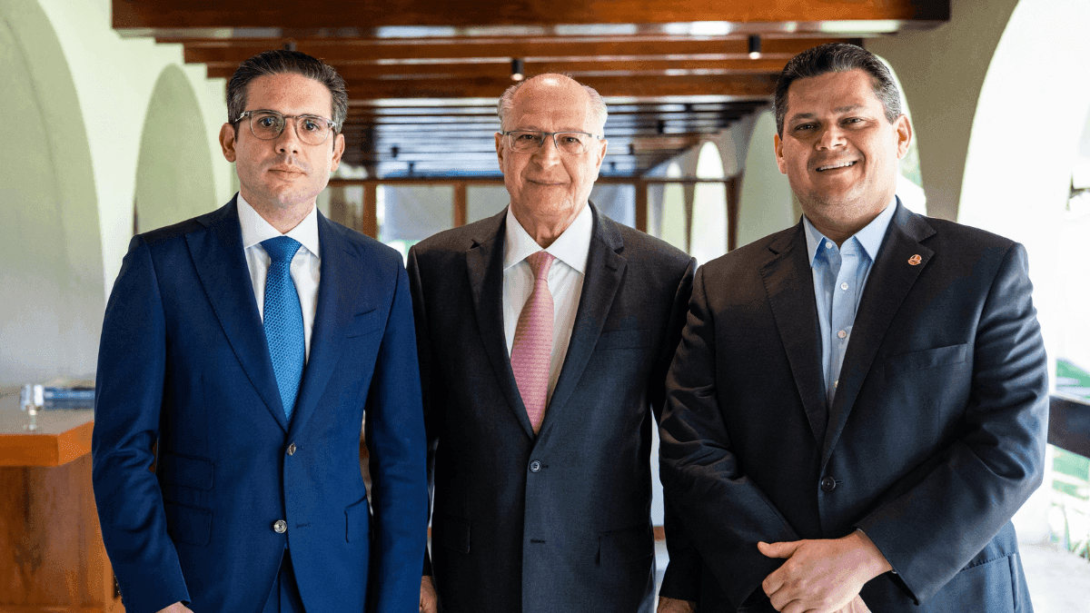 Hugo Motta, Geraldo Alckmin e Davi Alcolumbre