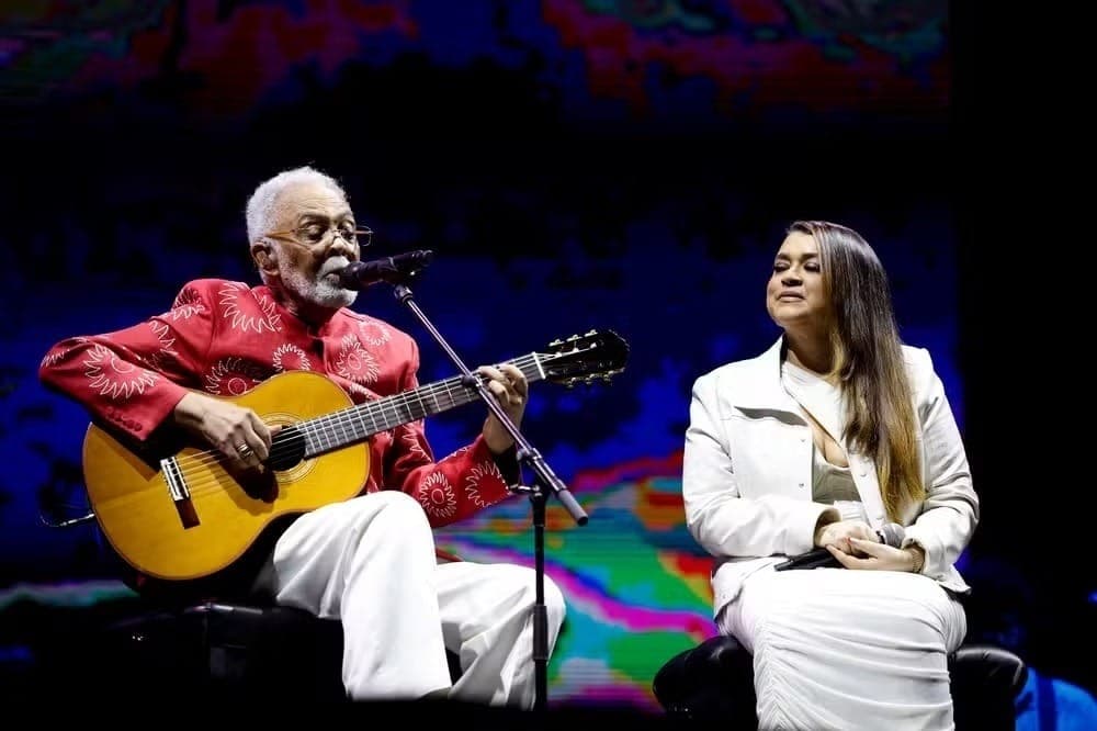 Gil e Preta no palco