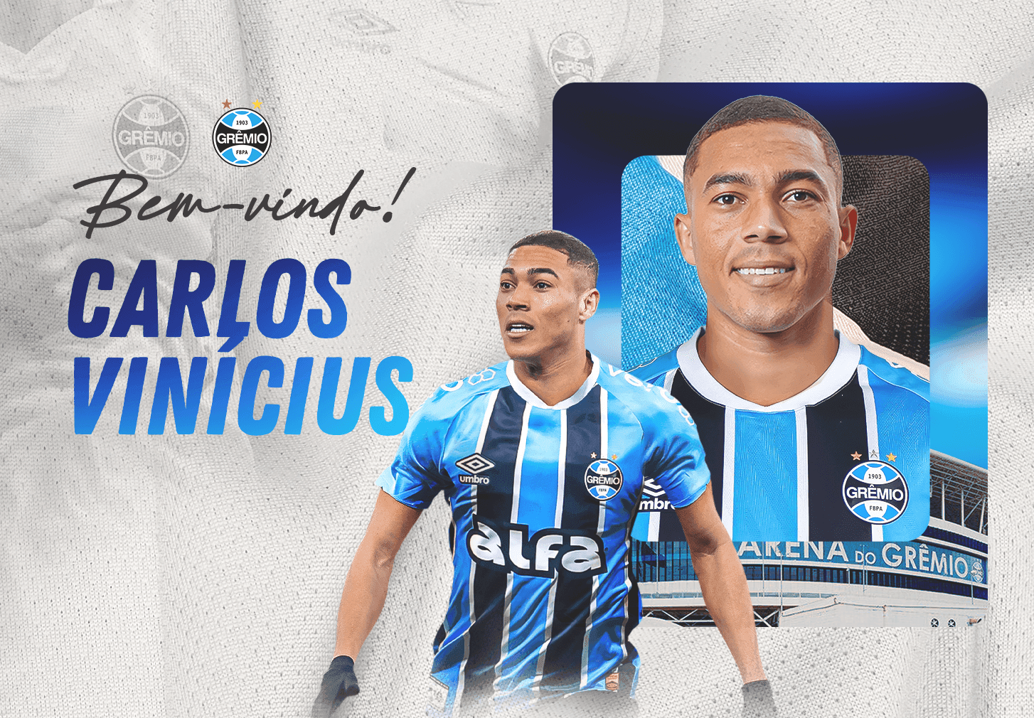 Carlos Vinícius refoça o ataque do Grêmio