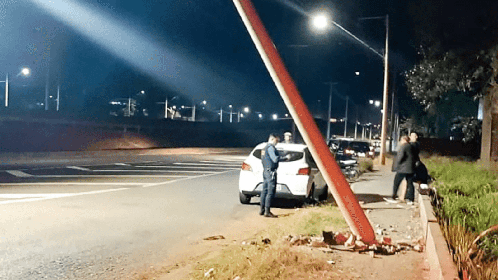 O acidente foi na avenida Brigadeiro Faria Lima