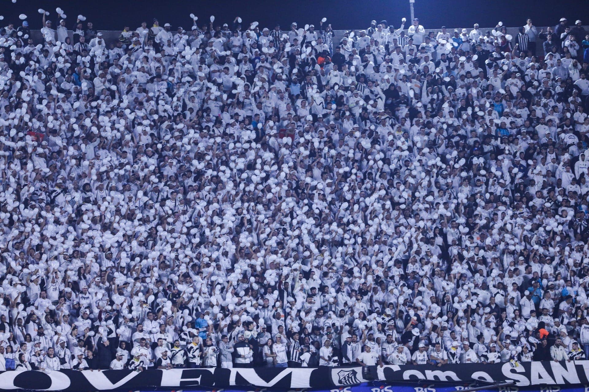 Torcida do Santos no Morumbi