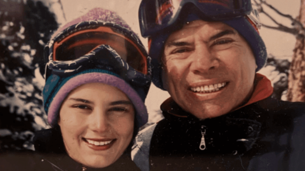 Silvia Abravanel ao lado do pai, Silvio Santos
