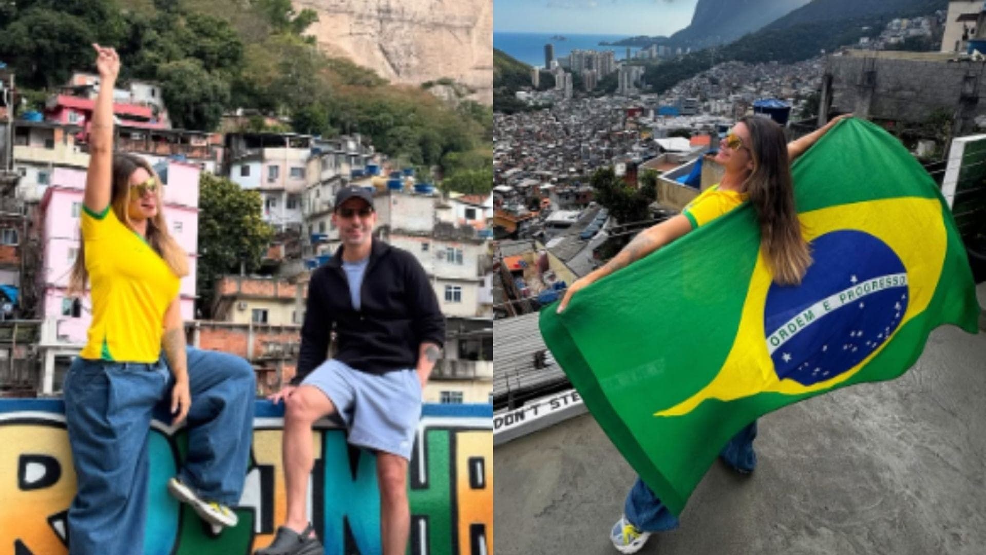 Kelly Key e o marido na Rocinha